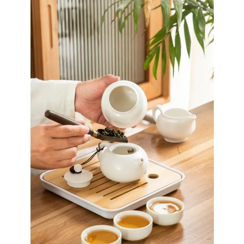 Portable Travel Kung Fu Tea Set (1 Pot + 4 Cups)