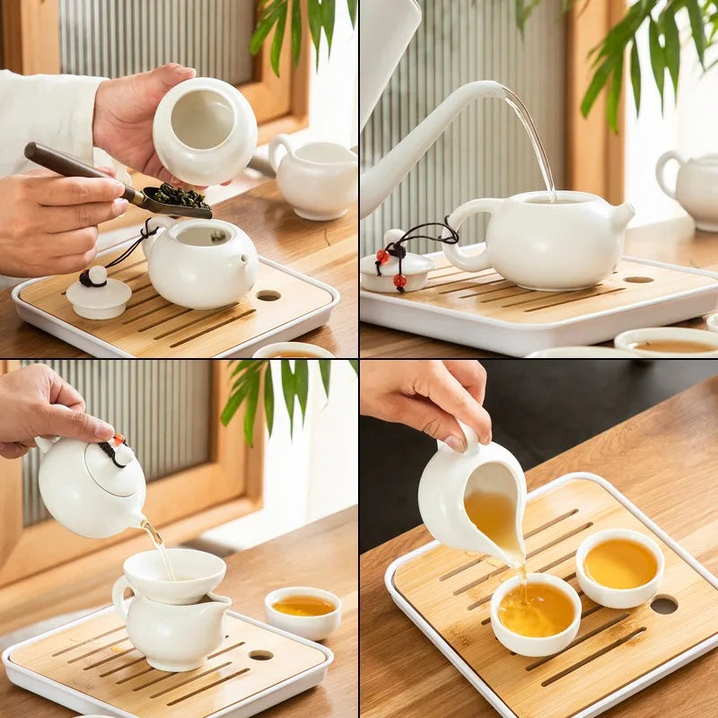 Portable Travel Kung Fu Tea Set (1 Pot + 4 Cups)