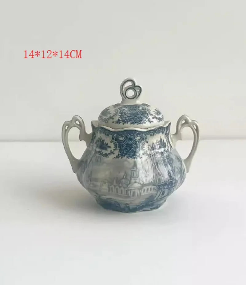 European Masterpiece "Blue Series" Rare Glazed Ceramic Collection – Plates, Vases & Pots