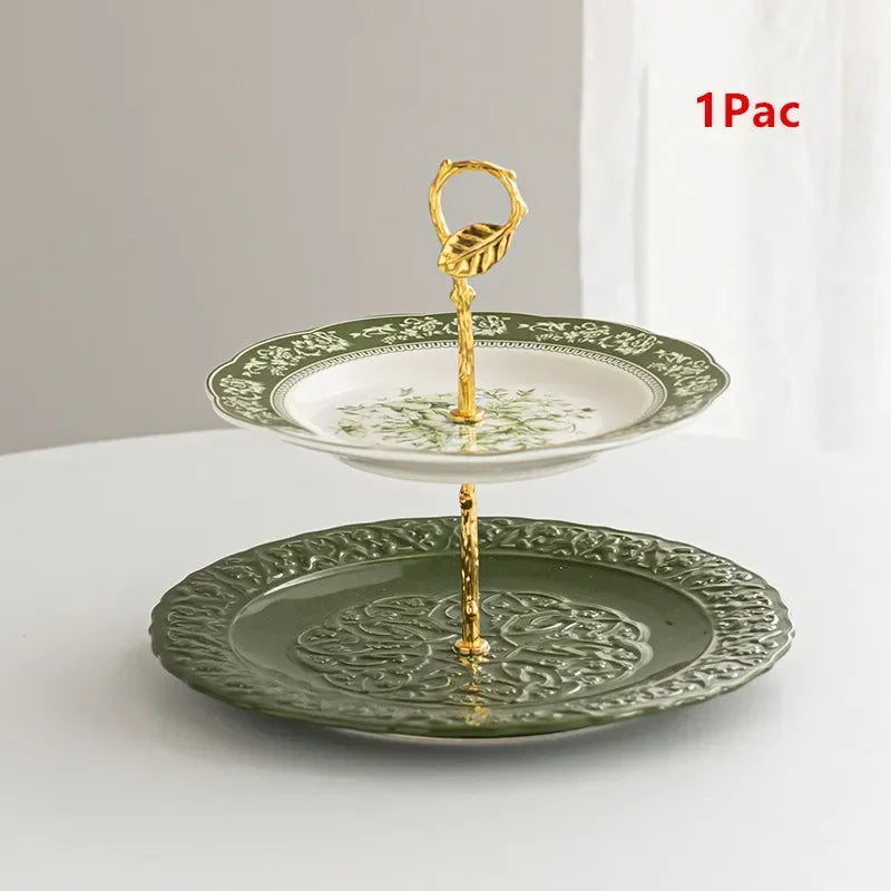 Retro Ceramic Dinnerware Set – Fish & Vegetable Serving Plates