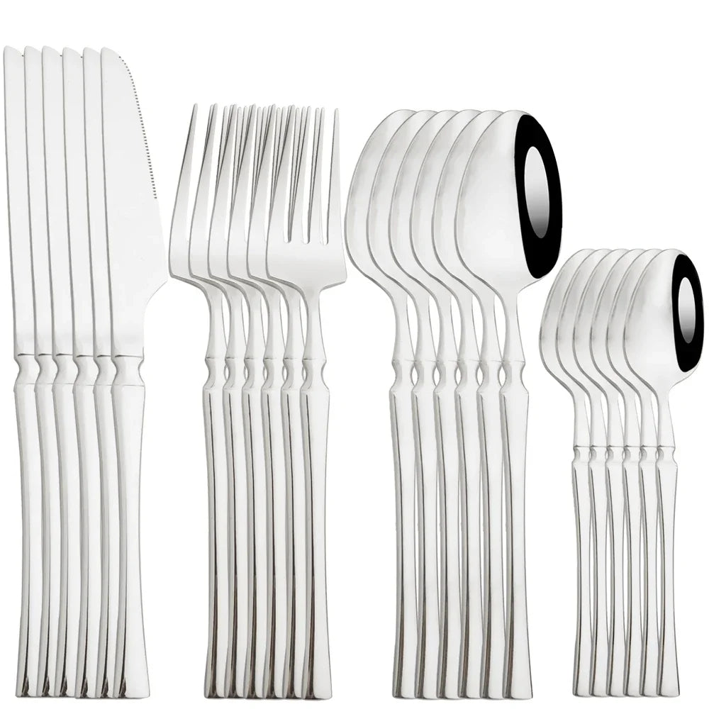 Mirror Gold 24Pcs Cutlery Set.