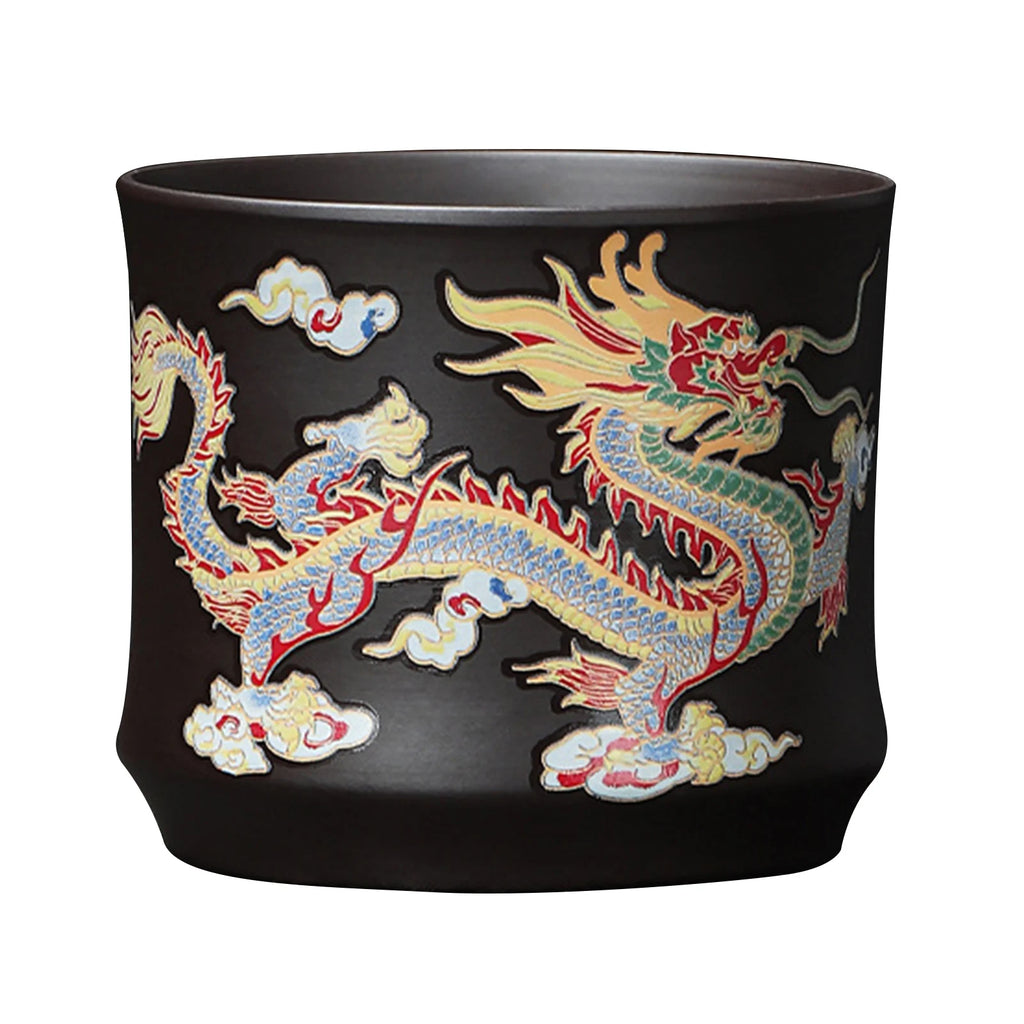 Color-Changing "Dragon & Phoenix" Purple Clay Teapot