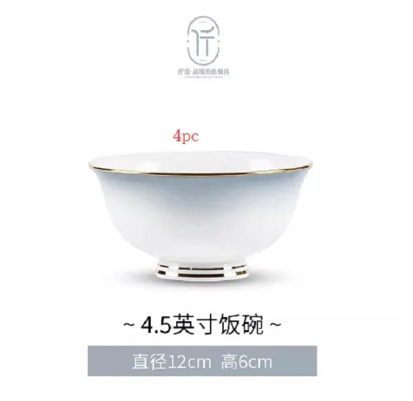 Light Luxury Ceramic Dinner Set (High-Grade)