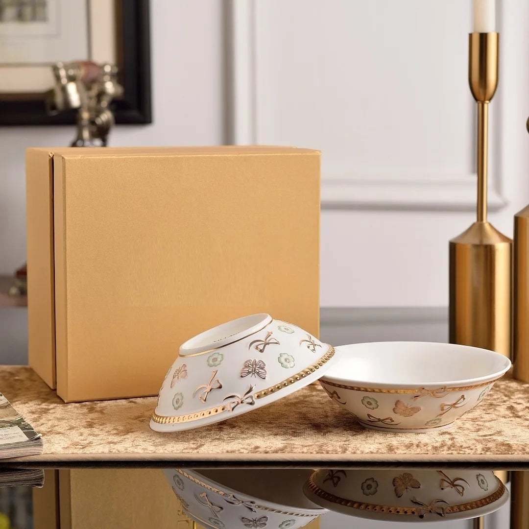 Enchanted Garden Butterfly & Flower High-End Tableware Collection