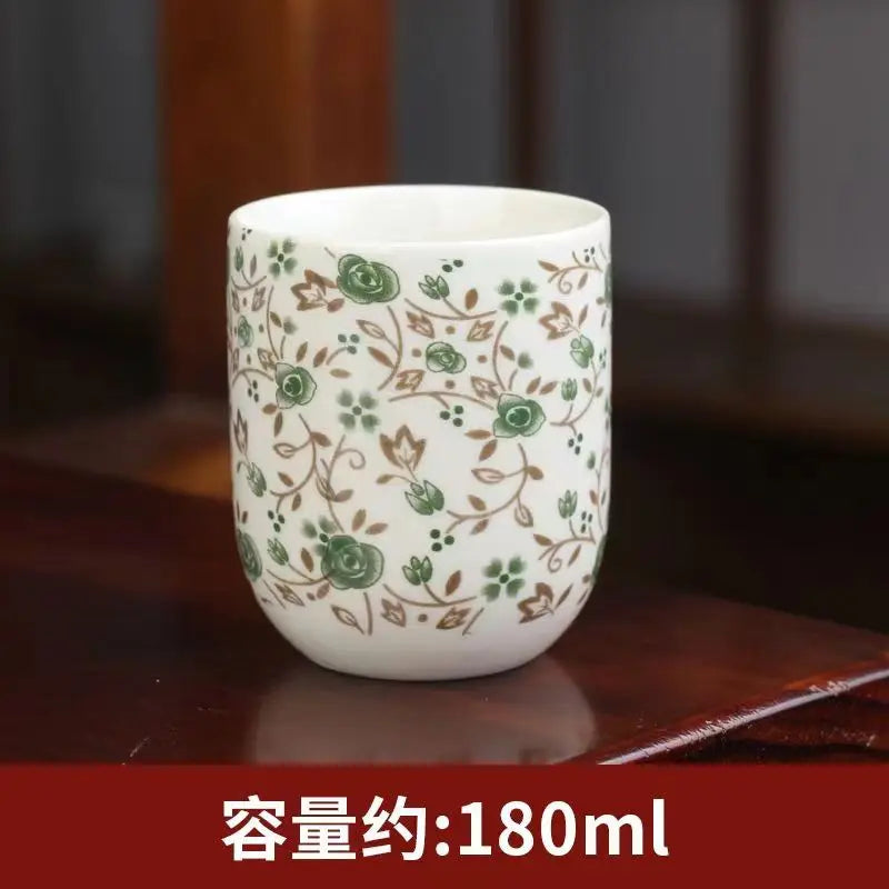 Japanese-Style Hand-Painted Ceramic Tea Set (Under-Glaze)