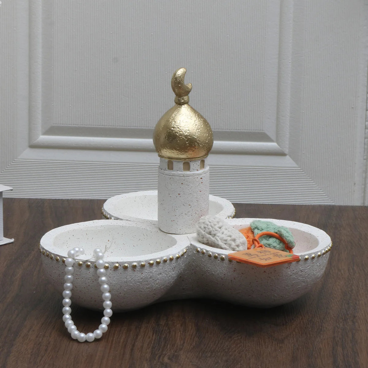 Artistic Resin Figurine with Flower Basket