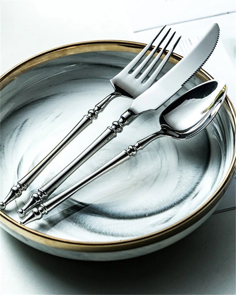 Slim Romantic 304 Stainless Steel Cutlery Set (French Style)