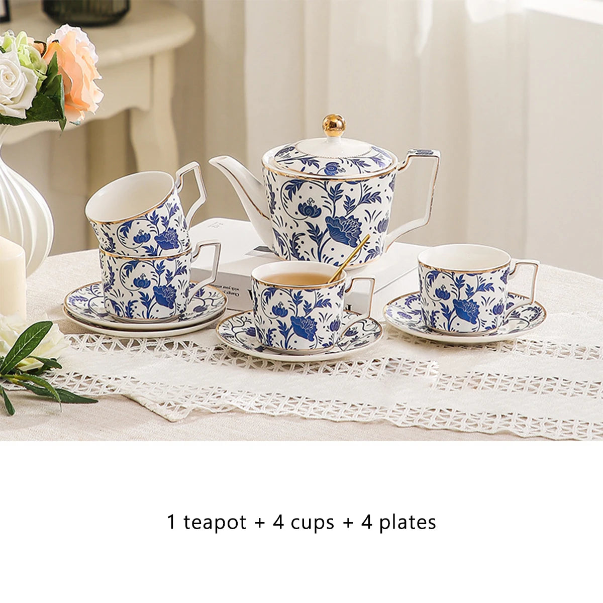 Royal Blue Ladies' Tea Set.