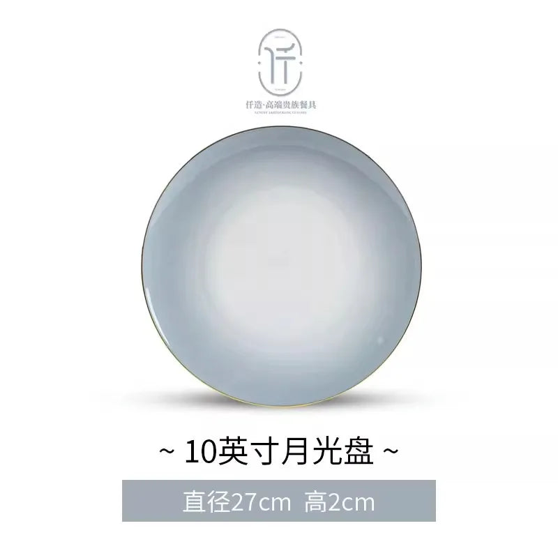 Light Luxury Ceramic Dinner Set (High-Grade)