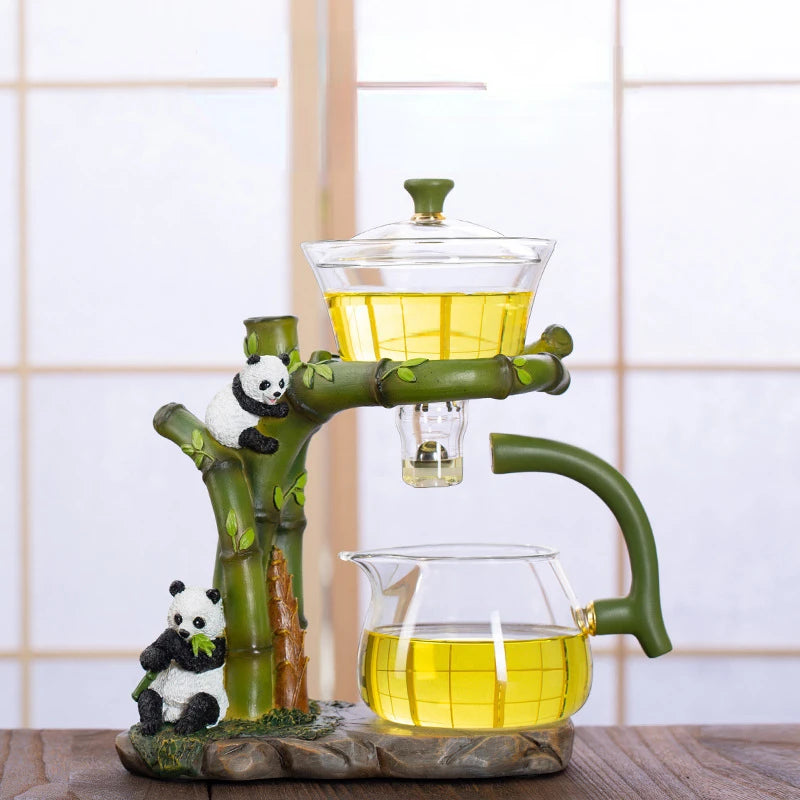 Automatic Panda Glass Tea Maker – Magnetic Infusion Set