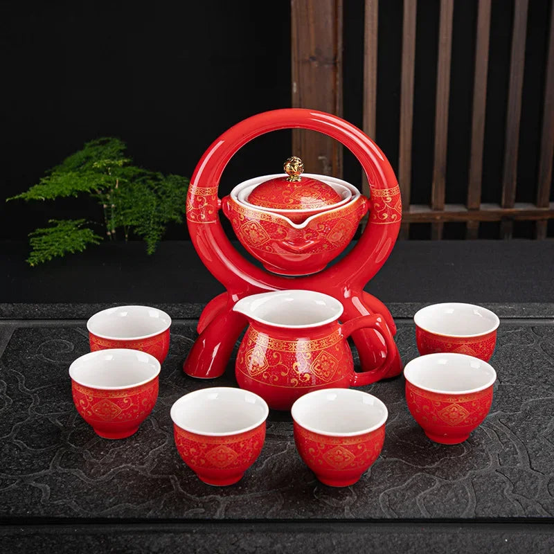 Portable Ceramic Travel Tea Set (Ideal Gift for Friends)