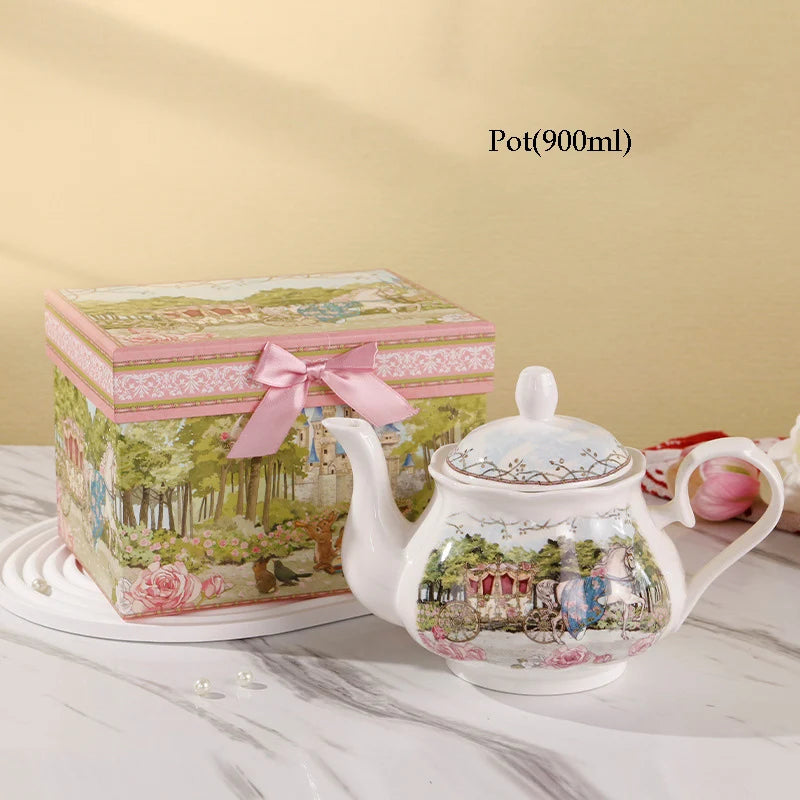 "Fairytale Carriage" Bone China Afternoon Tea Gift Set (Cup, Plate & Cutlery)