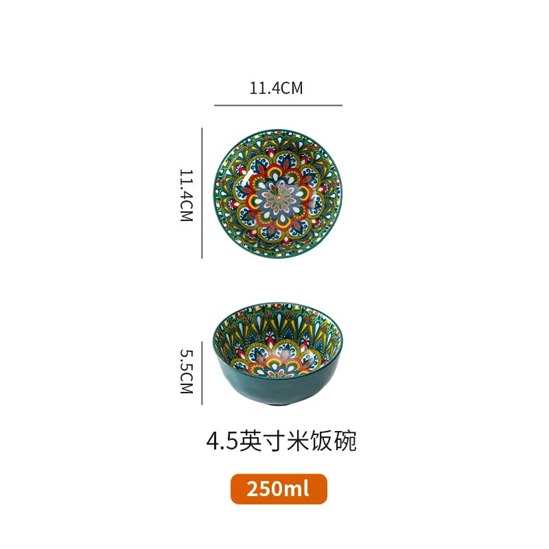 Creative Modern Ceramic Tableware Collection – Handle Bowls & Steak Plates
