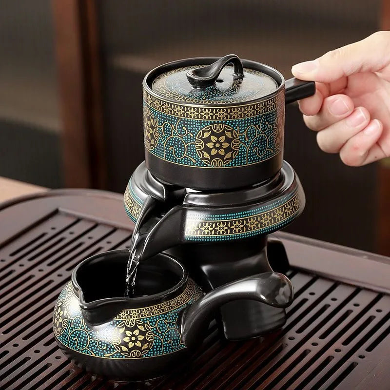 High-End Ceramic Kung Fu Set with Rotating Brewer