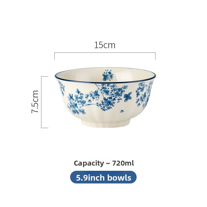 Imperial Glazed Chinese Dinnerware Set – High-End Ceramic Bowls & Plates