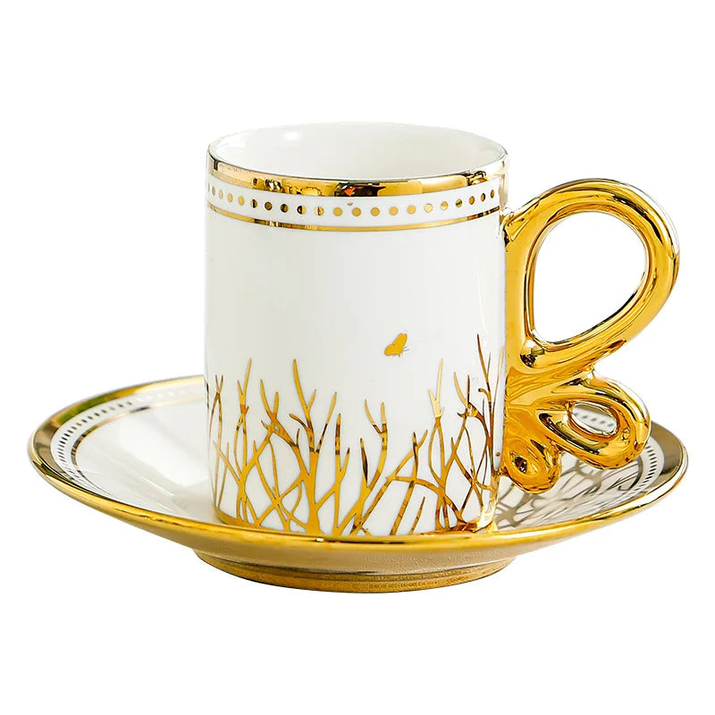 Vintage Flower Tea Cup & Plate Set (Luxury Gift Box)