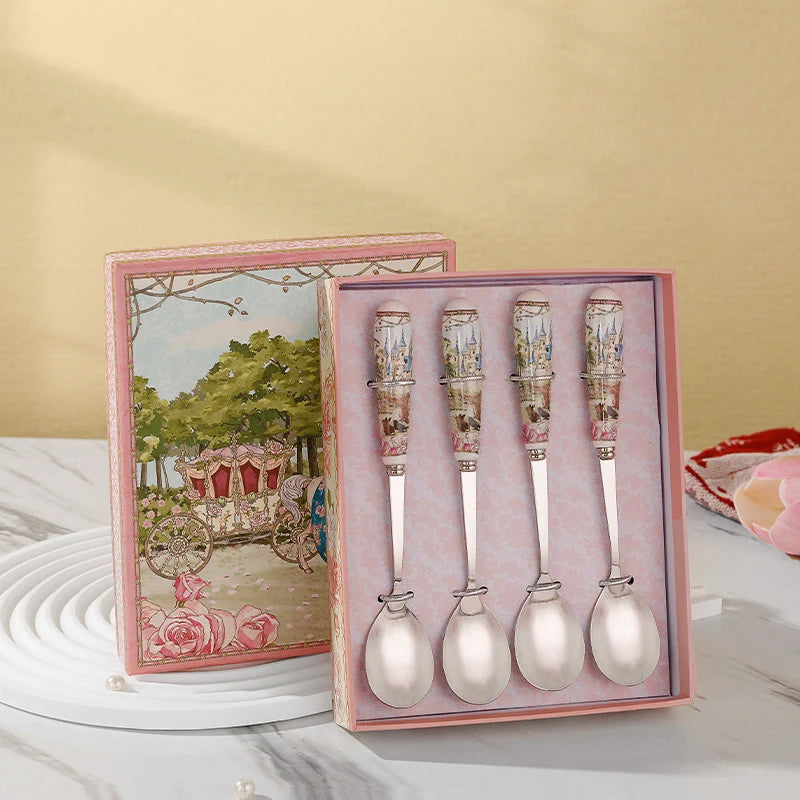 "Fairytale Carriage" Bone China Afternoon Tea Gift Set (Cup, Plate & Cutlery)