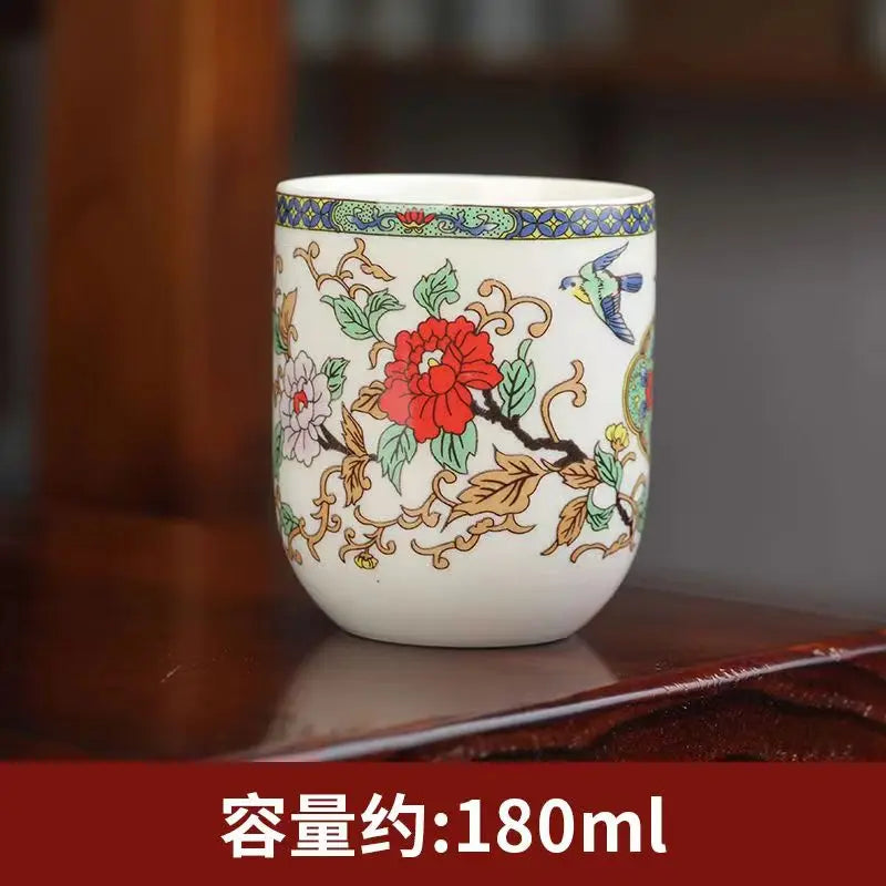 Japanese-Style Hand-Painted Ceramic Tea Set (Under-Glaze)