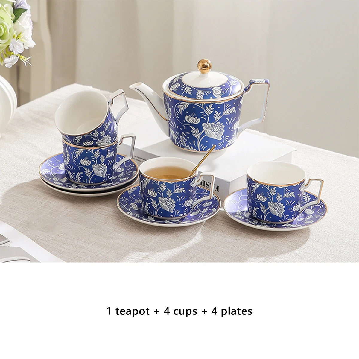 Royal Blue Tea Set.