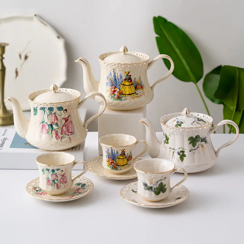 Retro Ceramic Tea & Coffee Set (Couple Gift)