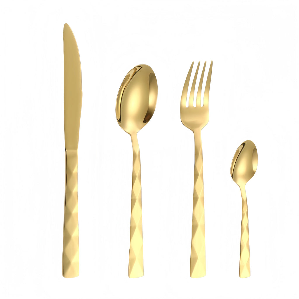 Modern 4-Piece Kitchen Utensil Set (Stainless Steel)