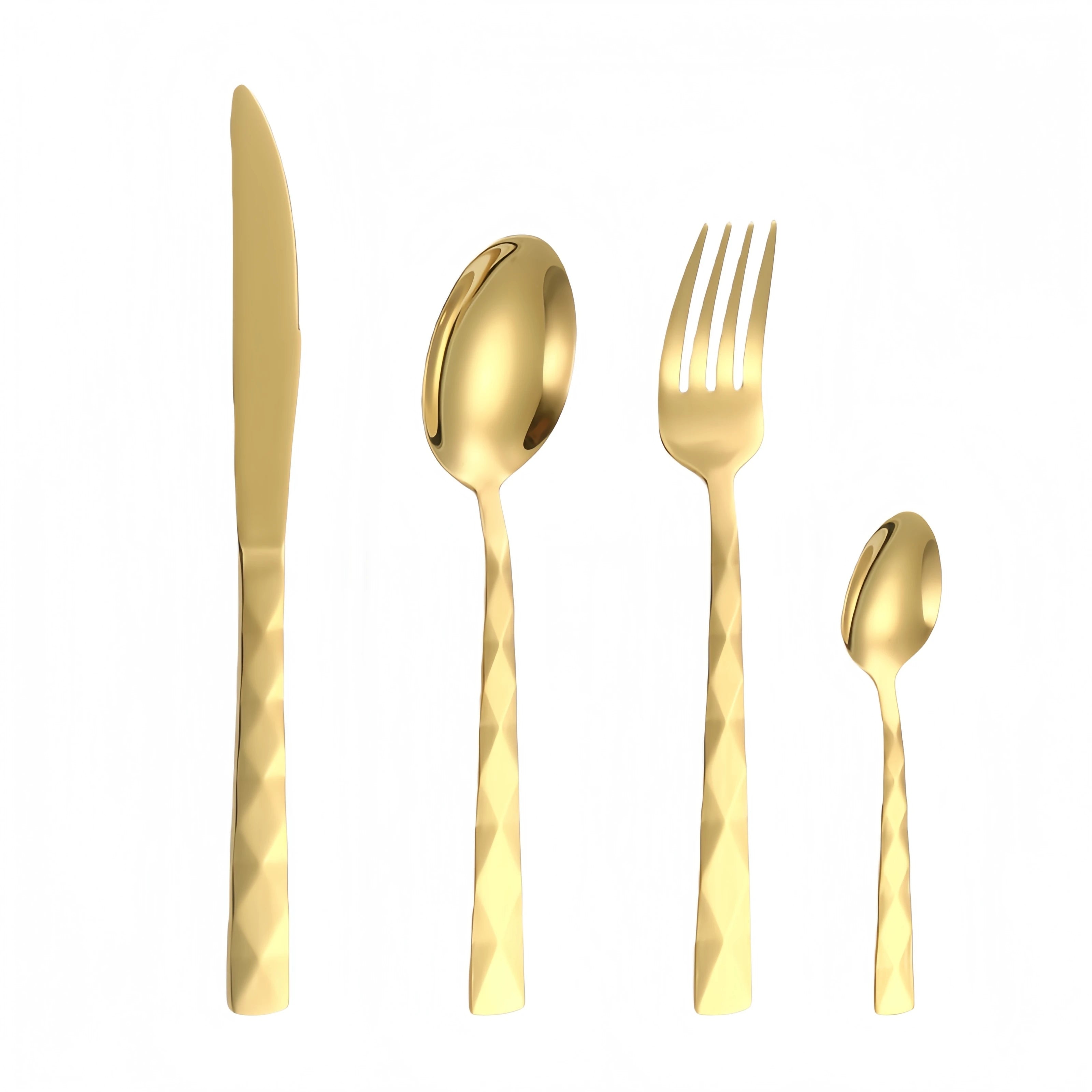 Modern 4-Piece Kitchen Utensil Set (Stainless Steel)