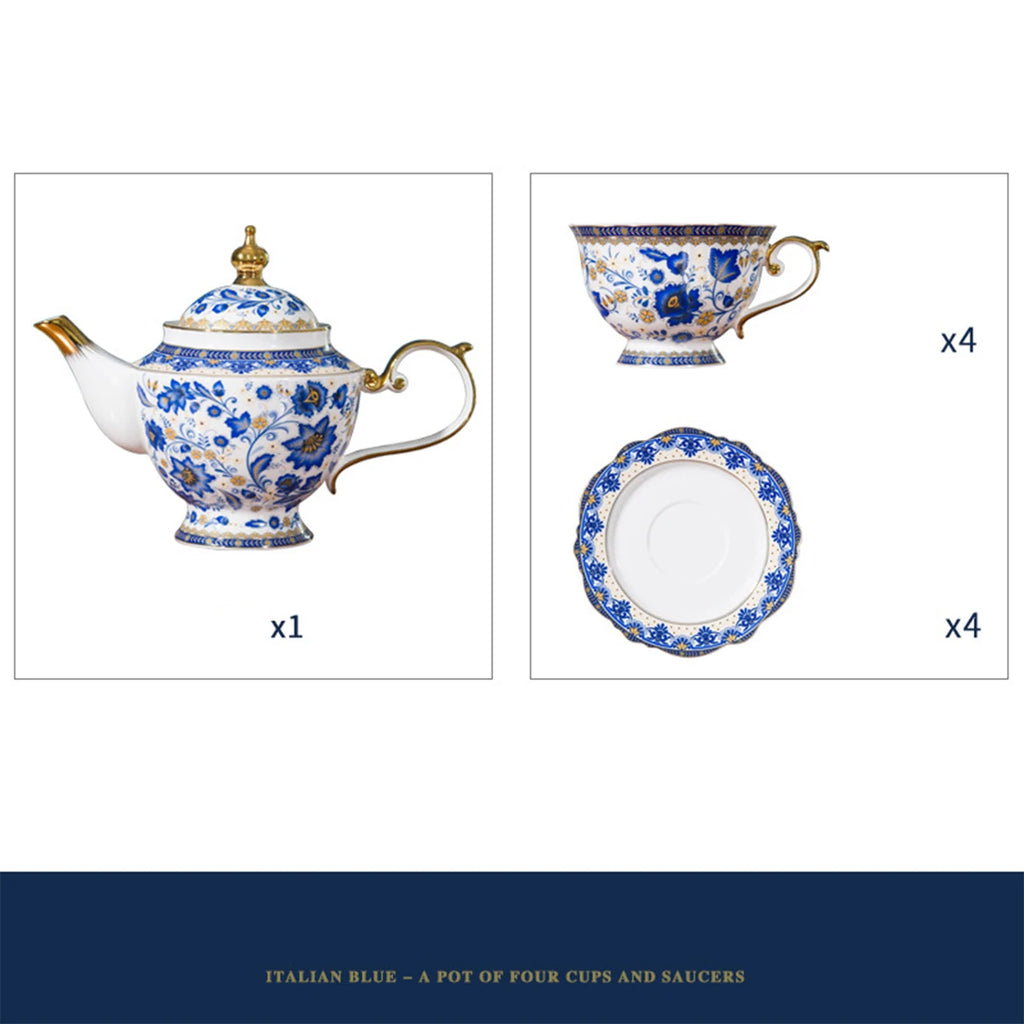 Royal Blue & White Tea Set.
