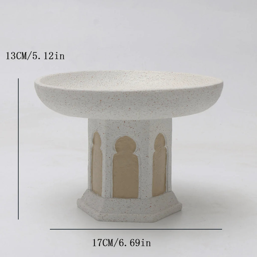 Artistic Resin Figurine with Flower Basket