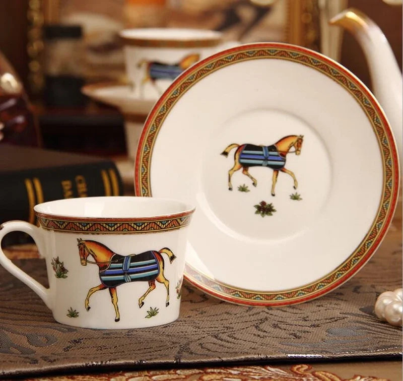 Noble Horse Gold-Rimmed Set.