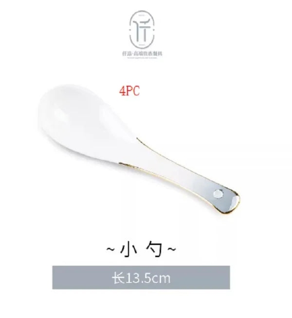 Light Luxury Ceramic Dinner Set (High-Grade)