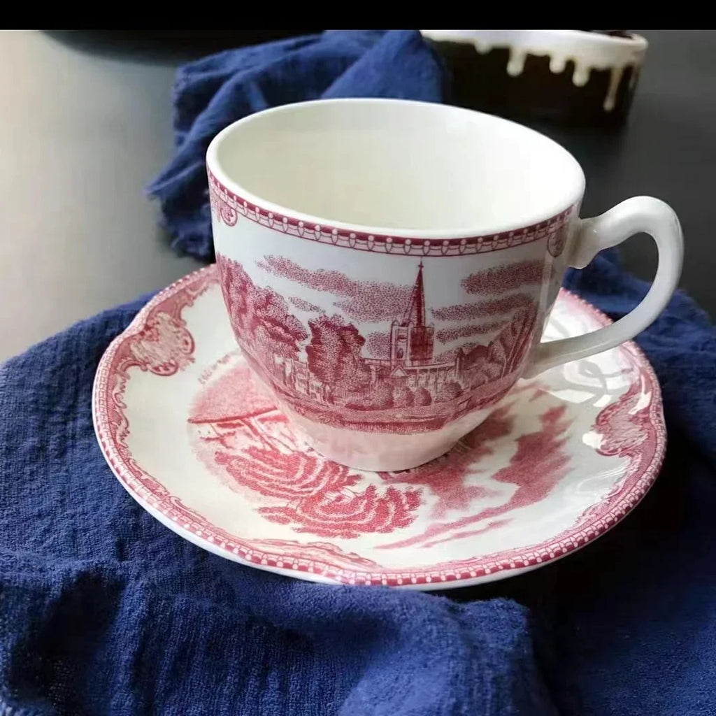 "Palace Blue Castle" American Classic Painted Tea & Dessert Set