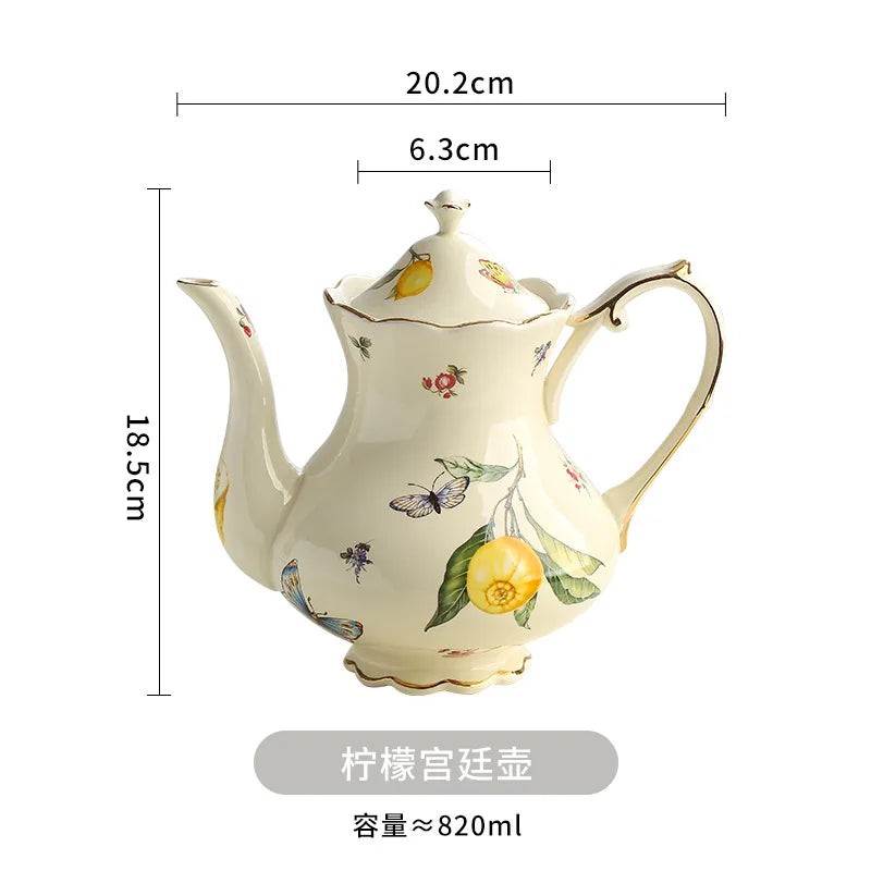 Vintage Lemon Teapot & Cup Set – Tania Bulhoes Inspired