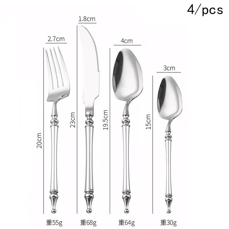 Slim Romantic 304 Stainless Steel Cutlery Set (French Style)