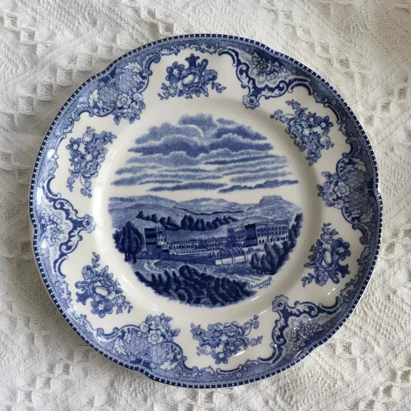 "Palace Blue Castle" American Classic Painted Tea & Dessert Set