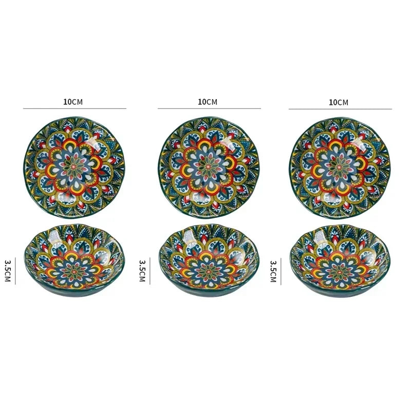 Creative Modern Ceramic Tableware Collection – Handle Bowls & Steak Plates