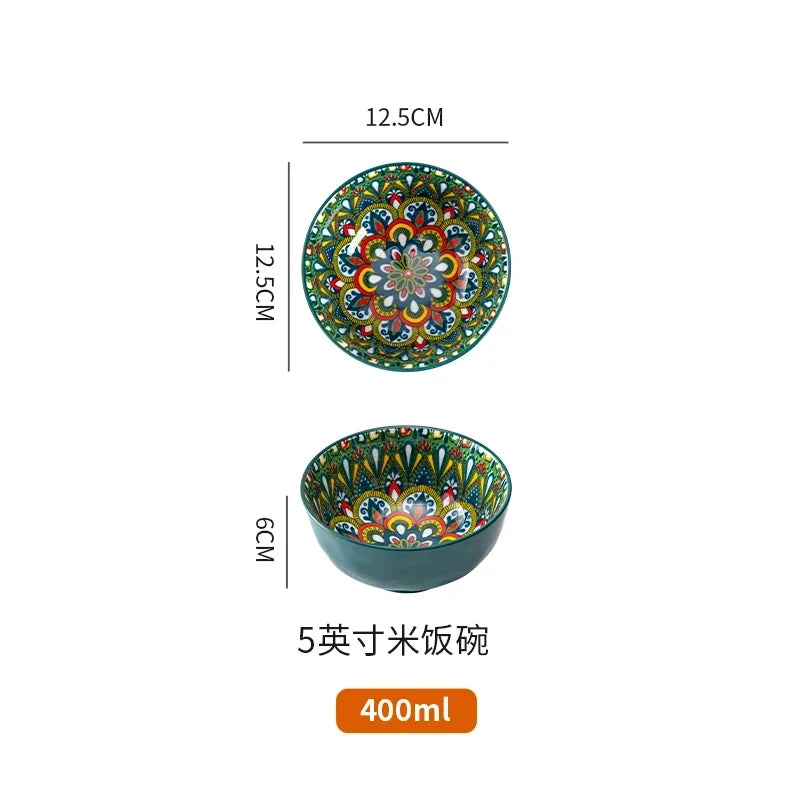 Creative Modern Ceramic Tableware Collection – Handle Bowls & Steak Plates