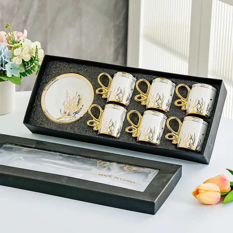 Vintage Flower Tea Cup & Plate Set (Luxury Gift Box)