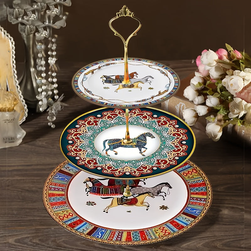 Royal European 3-Tier Wooden Stand – Vintage Palace Decor