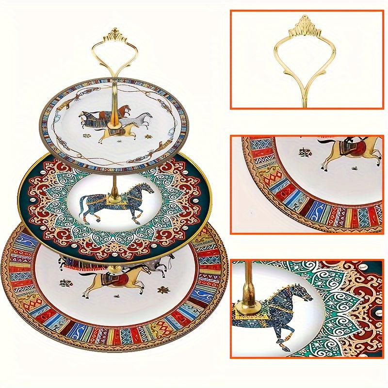 Royal European 3-Tier Wooden Stand – Vintage Palace Decor