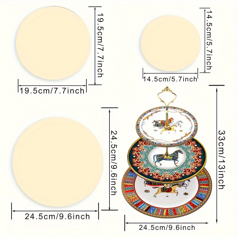 Royal European 3-Tier Wooden Stand – Vintage Palace Decor